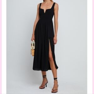 Chic Black Midi Dress